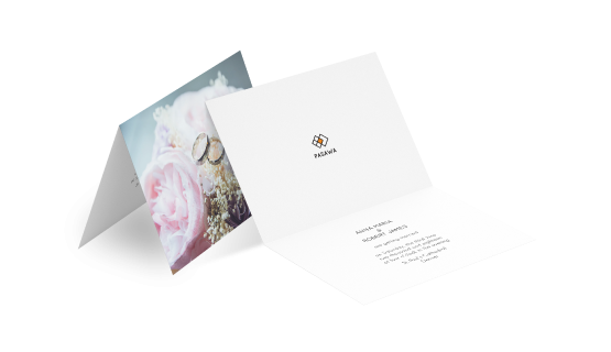 custom printing services for Folded Wedding Cards