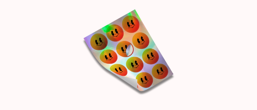 types of sticker printing Holographic Stickers